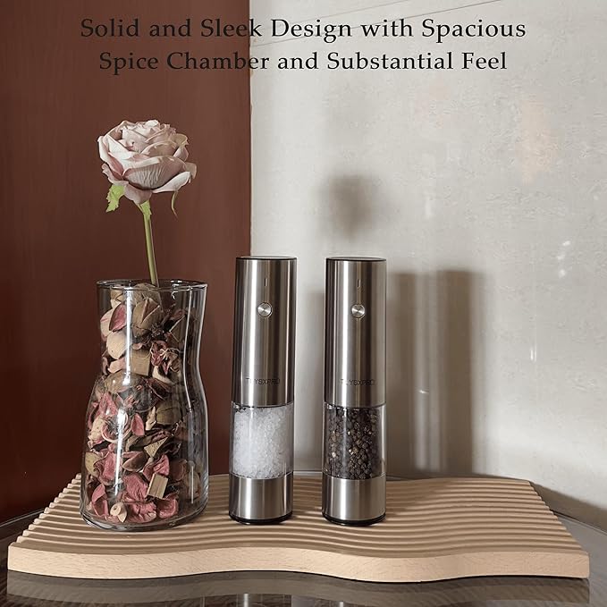Electric Salt and Pepper Grinder Set