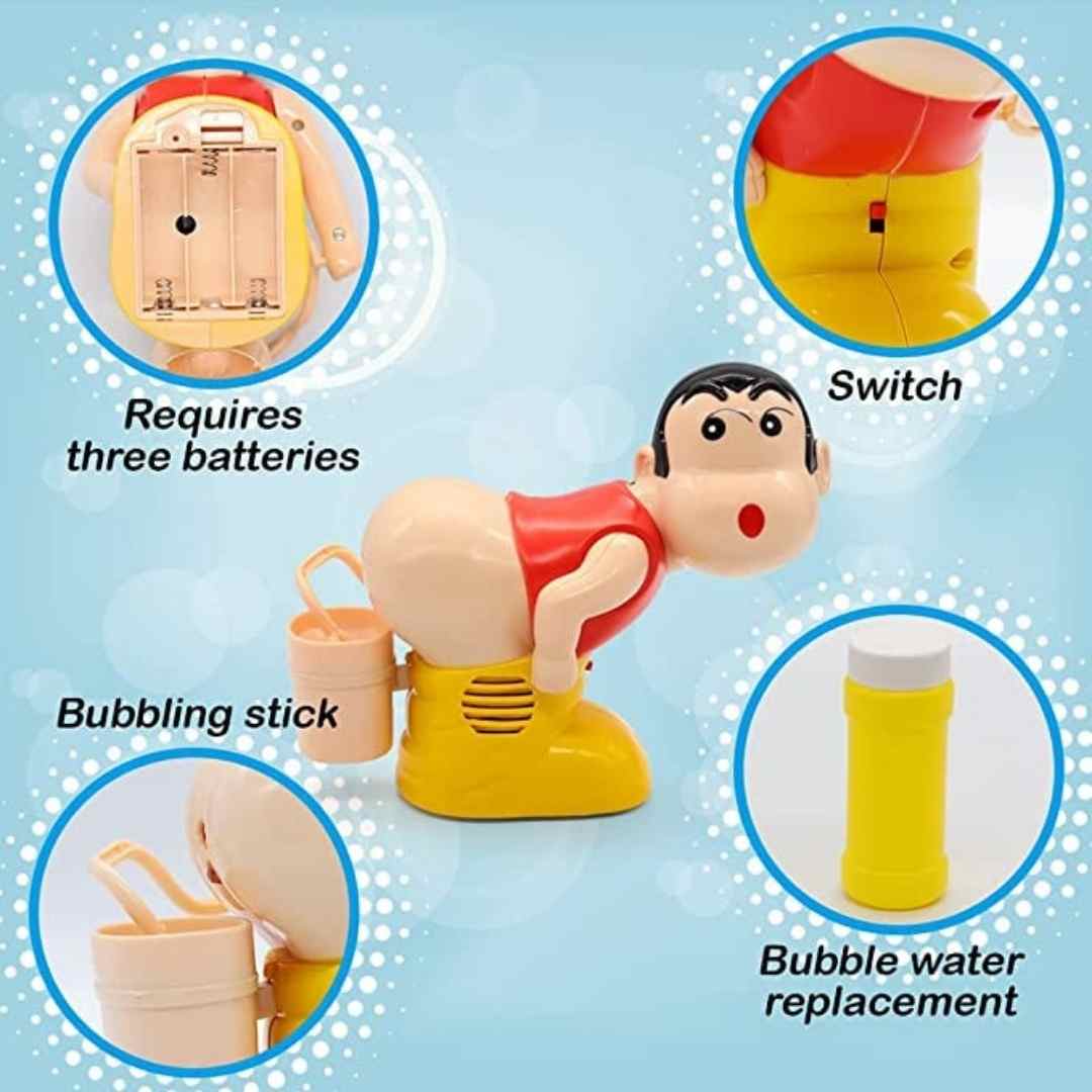 Cartoon Crayon Shin-Chan Funny Farting Electric Bubble Machine