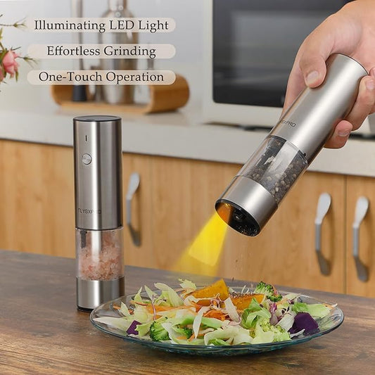 Electric Salt and Pepper Grinder Set