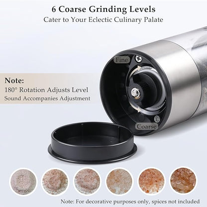 Electric Salt and Pepper Grinder Set